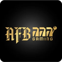 โลโก้ AFB 777 Gaming ตัวอักษรสีทองบนพื้นดำ ในหน้ารวมเกมของ AW8