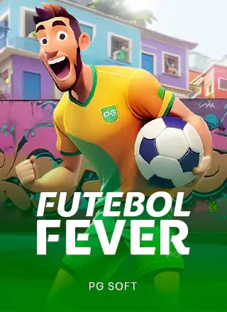 ปกเกม Futebol Fever นักฟุตบอลการ์ตูนถือลูกบอลชุดเหลืองเขียว ประกอบบทความของ AW8