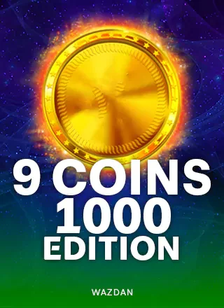 ปกเกม 9 Coins 1000 Edition เหรียญทองใหญ่บนพื้นเขียว ที่ AW8 นำมาแสดง