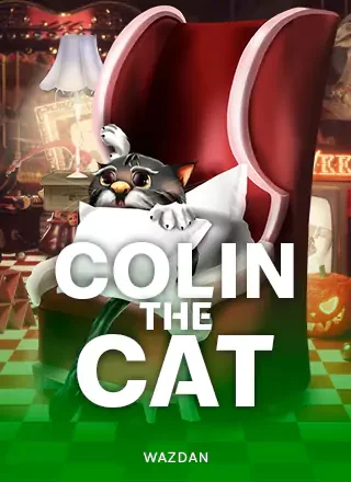 ปกเกม Colin the Cat แมวสวมชุดนั่งบนเก้าอี้แดง ที่ AW8 นำมาแสดง